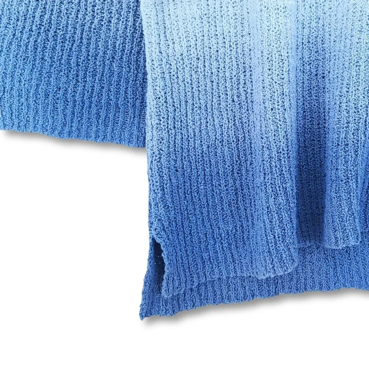 Adyson Parker Women's Plus 3/4 Sleeve Ombre Dip Dye Soft Cotton Blend Knit Sweater