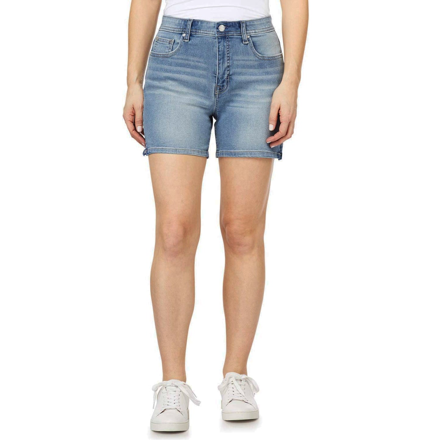 Angels Forever Young Women's 360 Sculpt High Rise Denim Shorts