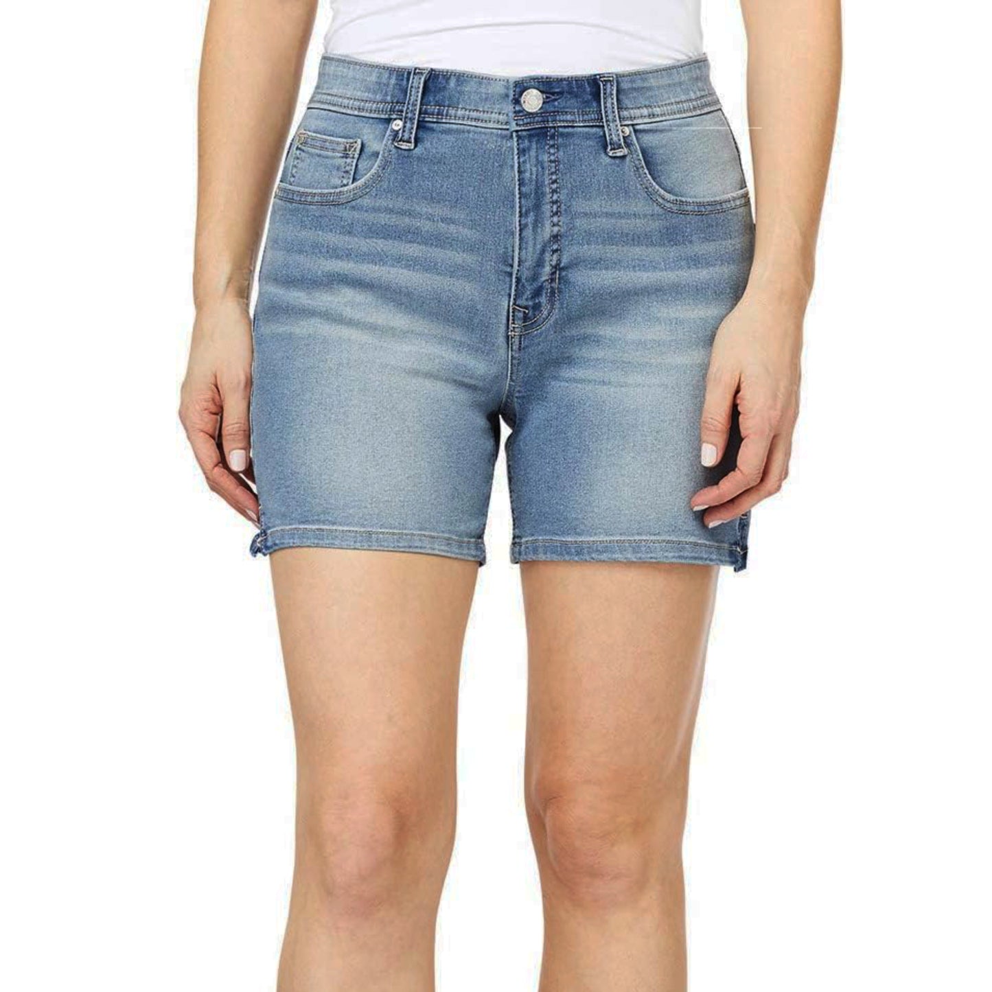 Angels Forever Young Women's 360 Sculpt High Rise Denim Shorts