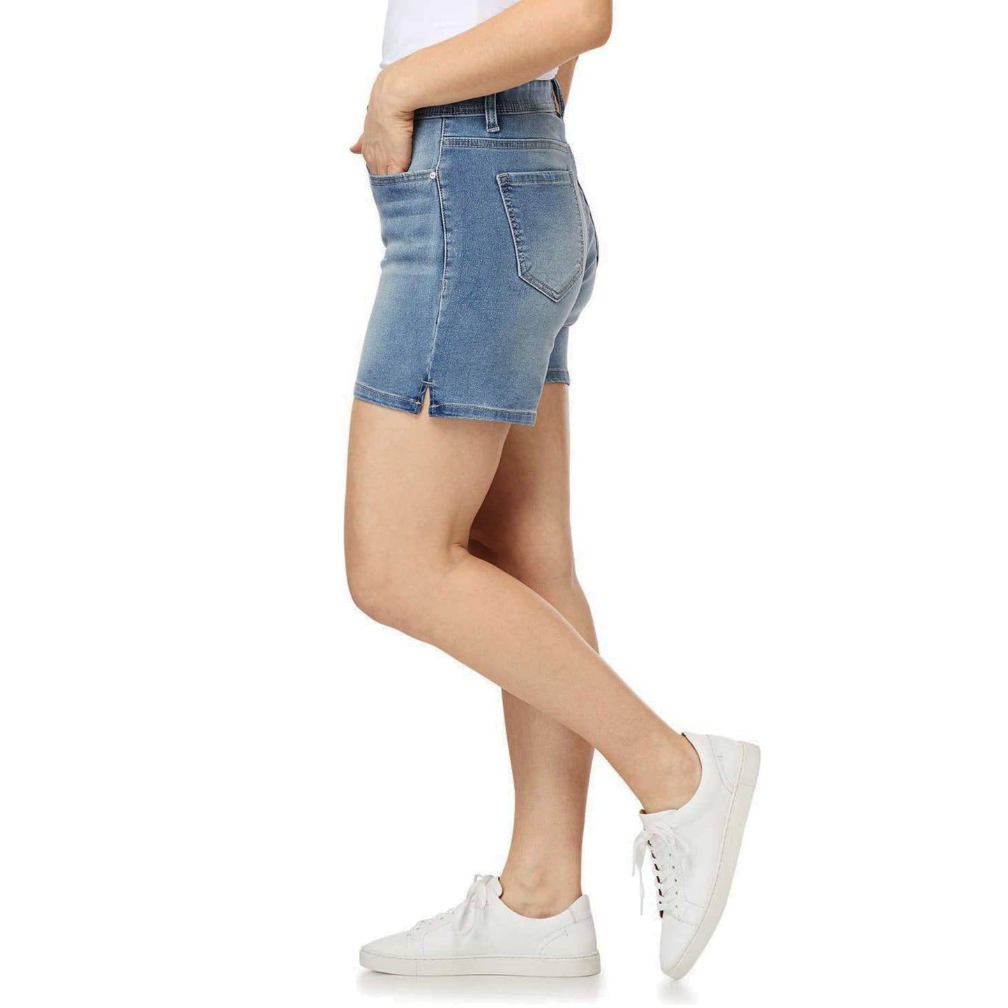 Angels Forever Young Women's 360 Sculpt High Rise Denim Shorts