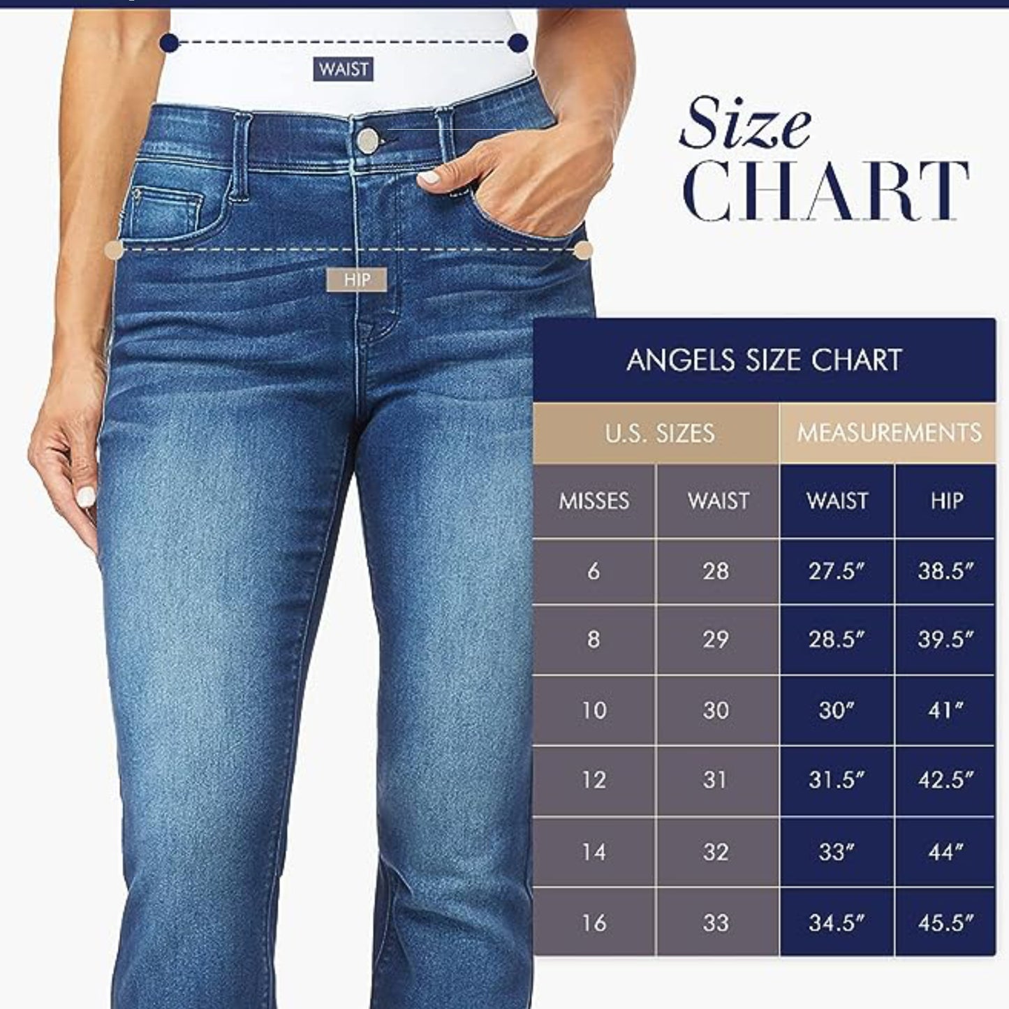 Angels Women's High Rise Tummy Toner Skinny Ankle Jeans