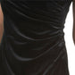 Anne Klein Women's Dahlia Flutter Sleeve Ruffle Skirt Wrap Style Velvet Midi Dress