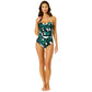 Anne Cole Women's Floral Twist Front Shirred One-piece Swimsuit