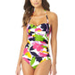 Anne Cole Women's Floral Twist Front Shirred One-piece Swimsuit