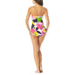 Anne Cole Women's Floral Twist Front Shirred One-piece Swimsuit