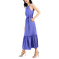 Anne Klein Women's Tiered Hem Self Sash Cami Maxi Dress