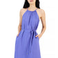 Anne Klein Women's Tiered Hem Self Sash Cami Maxi Dress