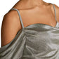 Anthropologie Women's Metallic Cowl Drape Neck Off The Shoulder Blouse Top