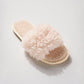 Avenue Zoe Women's Slip-on Cozy Solid Fuzzy Slippers Ivory
