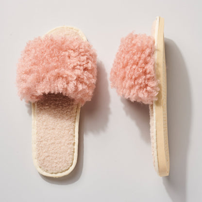 Avenue Zoe Women's Slip-on Cozy Solid Fuzzy Slippers Pink