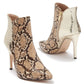 BCBGeneration Women's Haffi Snakeskin Embossed High Stiletto Heel Ankle Bootie
