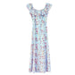 BCBGeneration Women's Ruffle Off The Shoulder Front Slit Floral Maxi Dress