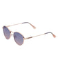 BEBE Women's Gold Tone Metal Frame Round Sunglasses