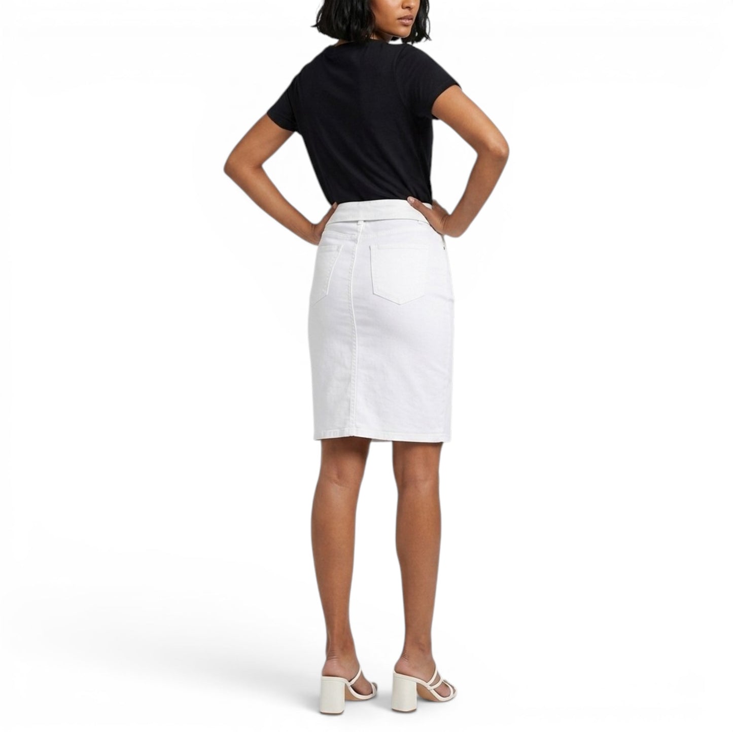 BLUE REVIVAL Women's Mackenzie Foldover Pencil Denim Mini Skirt