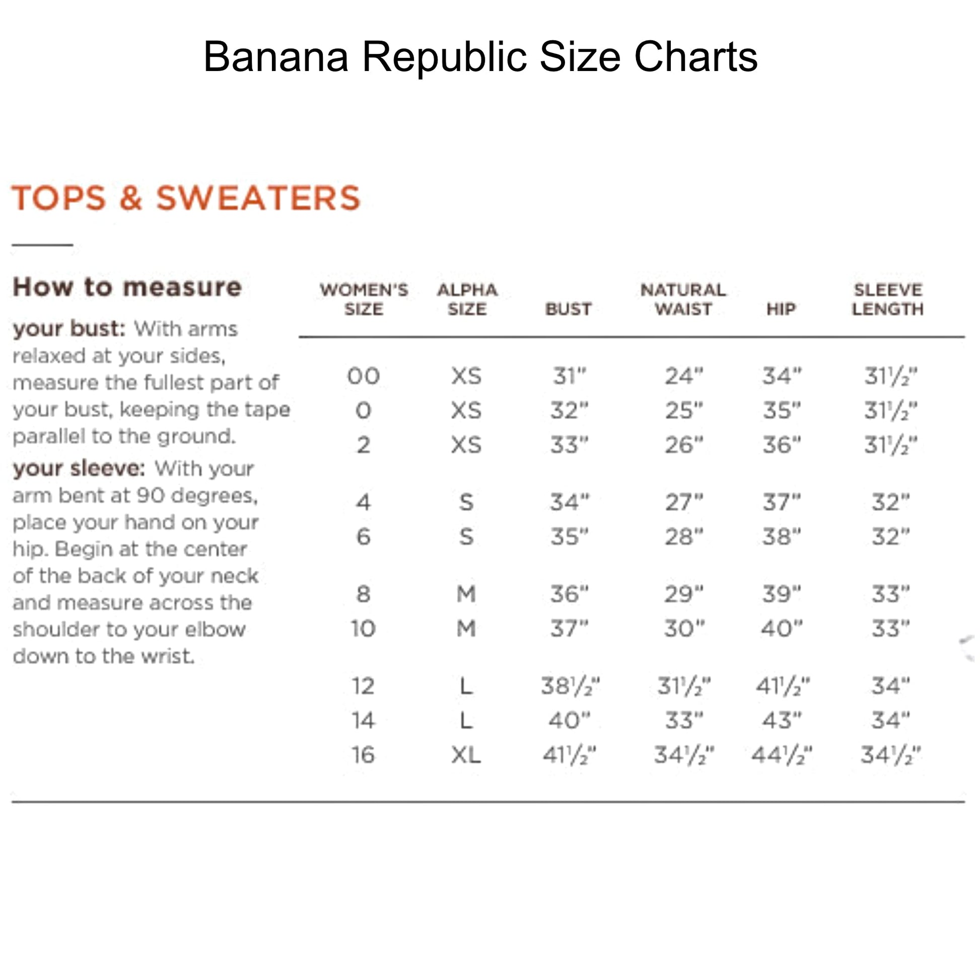 banana republic dress shirt size chart Bng Size Banana Republic Suit Size Chart SIZE GUIDE Blue Banana Brand
