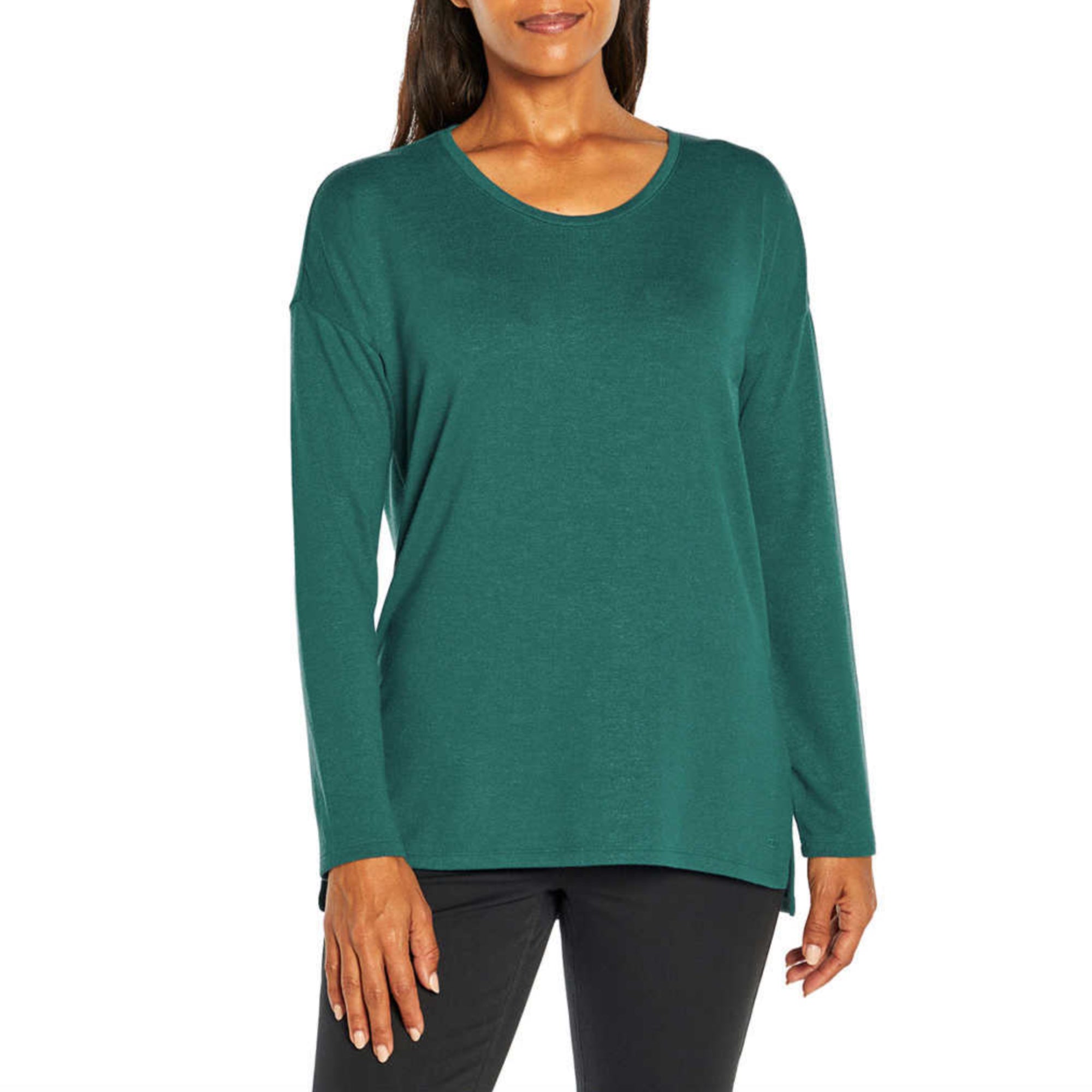 Banana Republic Women s Soft Knit Long Sleeve High Low Hem Sweater Top Green XL