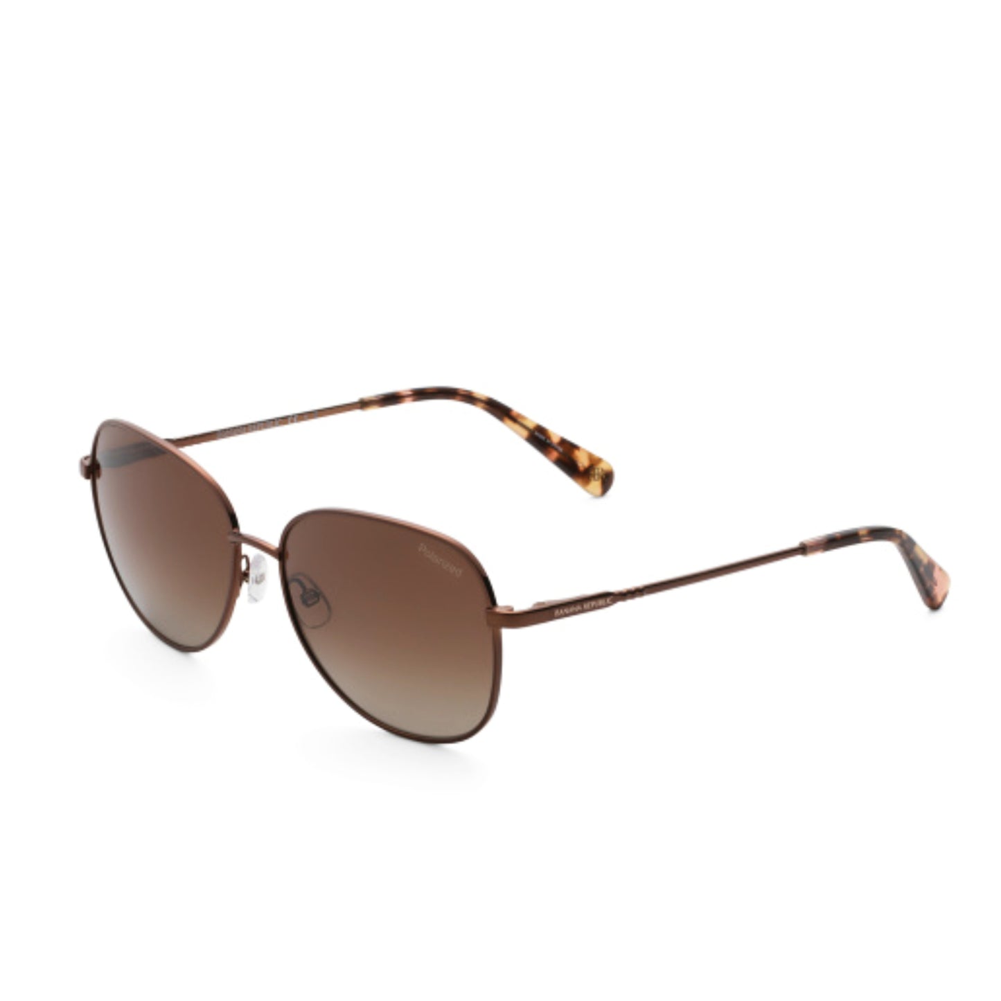 Banana Republic Women's Unisex Aviator Bronze Tone Metal Frame 56mm Polarized Sunglasses