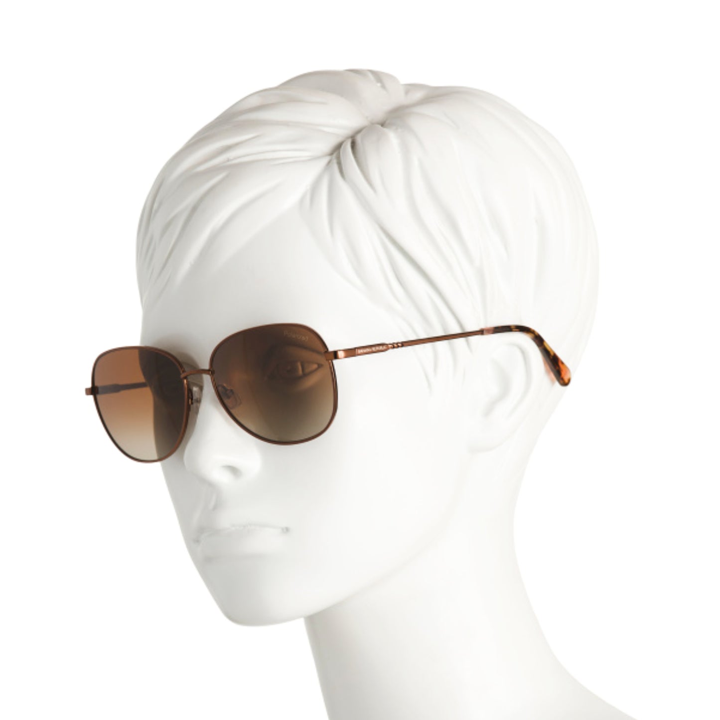 Banana Republic Women's Unisex Aviator Bronze Tone Metal Frame 56mm Polarized Sunglasses