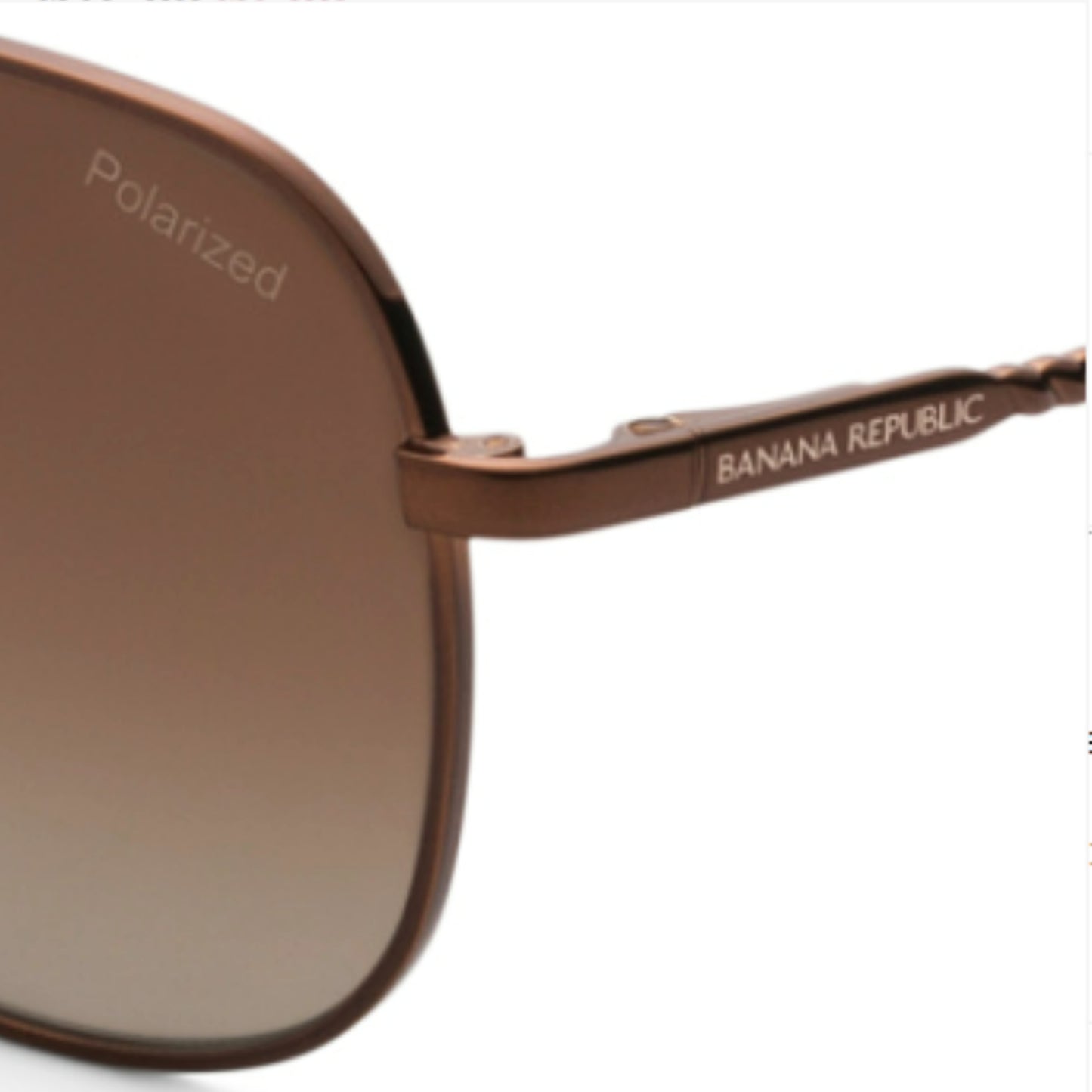 Banana Republic Women's Unisex Aviator Bronze Tone Metal Frame 56mm Polarized Sunglasses