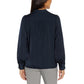 Banana Republic Women's V-Neck Long Sleeve Relaxed Fit Satin Finish Top Blouse