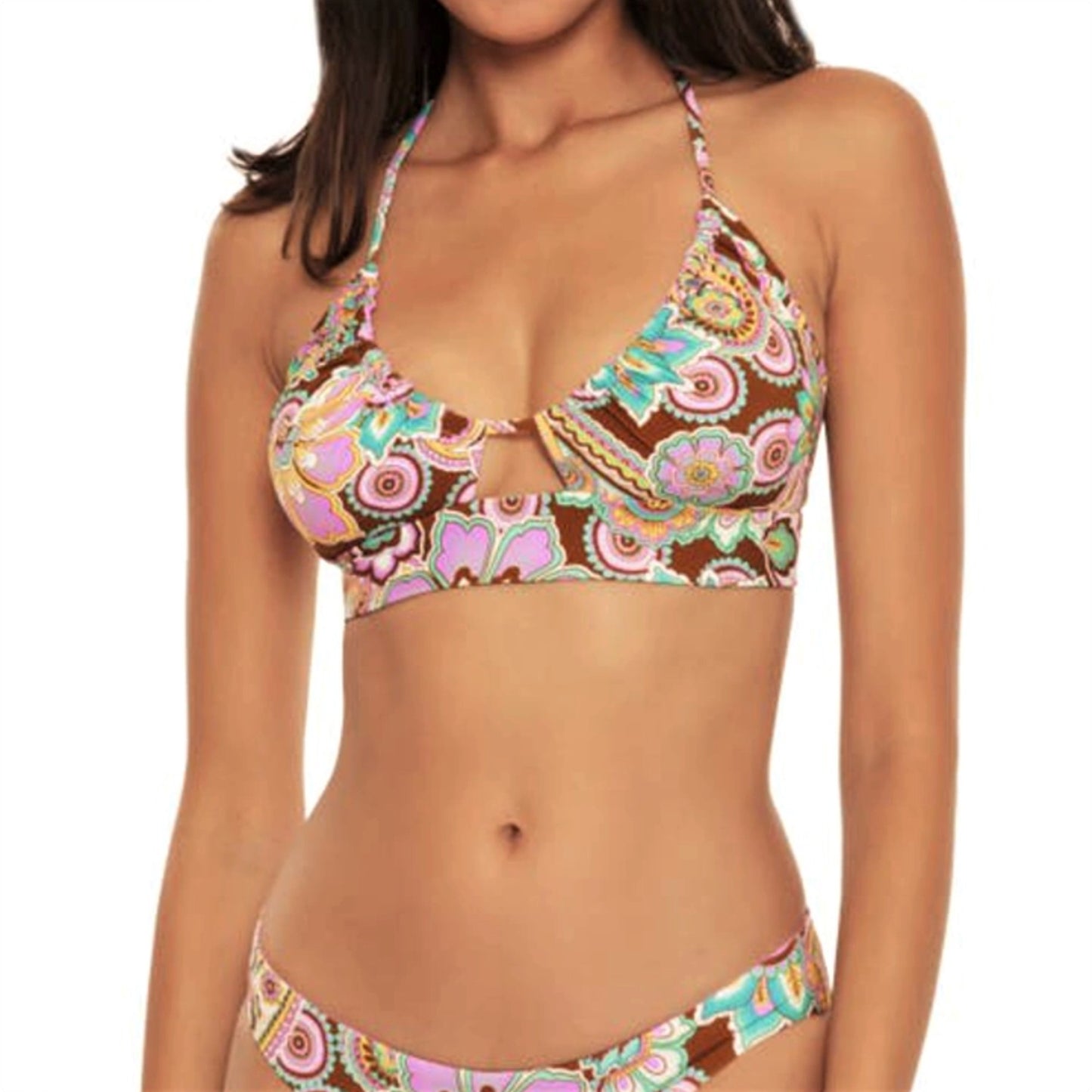 Becca Women's Floral Print Swim Top & Reversible Hipster Bikini Bottom Collection