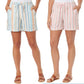Briggs Women's Lightweight Linen Blend Drawstring Tie Casual Pull-On Shorts