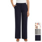 Briggs Women's Wide Leg Lightweight Linen Blend 2 Pockets Floral Pants