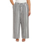 Briggs Women's Wide Leg Lightweight Linen Blend 2 Pockets Floral Pants