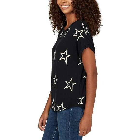 Buffalo David Bitton Women's Ultra Soft Relaxed Fit Printed Top T-Shirt