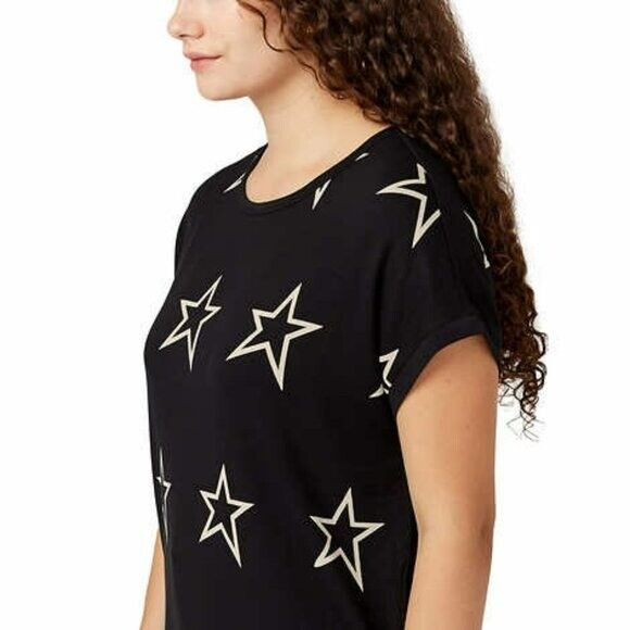 Buffalo David Bitton Women's Ultra Soft Relaxed Fit Printed Top T-Shirt