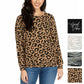 Buffalo David Bitton Women's Ultra Soft Leopard Print Cozy Pullover Top Sweater