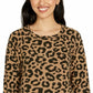 Buffalo David Bitton Women's Ultra Soft Leopard Print Cozy Pullover Top Sweater