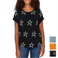 Buffalo David Bitton Women's Ultra Soft Relaxed Fit Printed Top T-Shirt