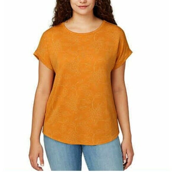 Buffalo David Bitton Women's Ultra Soft Relaxed Fit Printed Top T-Shirt