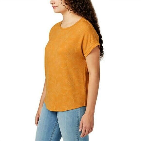Buffalo David Bitton Women's Ultra Soft Relaxed Fit Printed Top T-Shirt