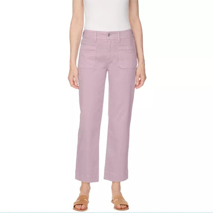 Buffalo Women's Plus High Rise Wide Leg Soft Stretch Cotton Blend Crop Pants