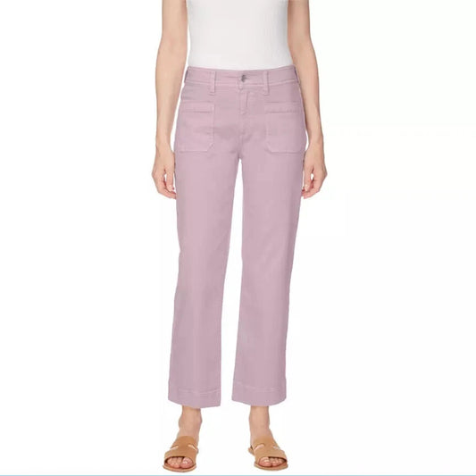 Buffalo Women's Plus High Rise Wide Leg Soft Stretch Cotton Blend Crop Pants