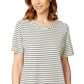 Buffalo Women's Striped Soft Cotton Blend Jersey T-shirt Mini Dress