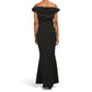CARLA CONTI Made In Italy Off The Shoulder Front Slit Gown Maxi Dress