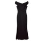 CARLA CONTI Made In Italy Off The Shoulder Front Slit Gown Maxi Dress