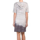 Cable & Gauge Women's Short Sleeve Tie Dye Casual Hooded Mini Dress