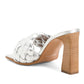 CHRISTIAN DI RICCIO Women's Braided Band Slip-on Stacked Block Heel Sandals