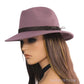 CINTELLI & GALLUZZO Made in Italy Wool Chain / Leather Strap Felt Fedora Hat