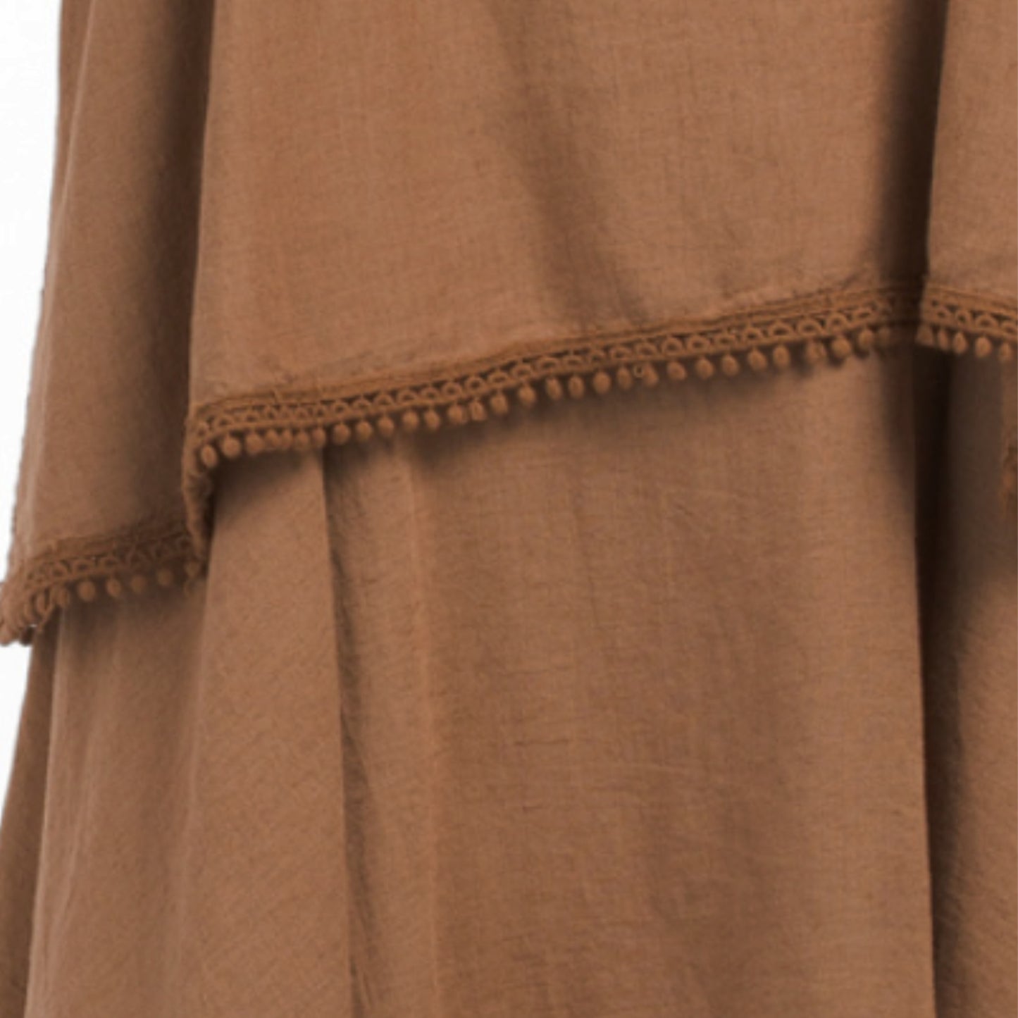 CRISTINA VERGANI Women's Made In Italy Linen Blend Two Tier Midi Dress