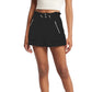 C&C California Women's High Rise Lightweight Stretch Woven Zip Pocket Bungee Shorts