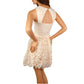 Carla Conti Women's Made In Italy 3D Floral Cut out Back Cocktail Mini Dress