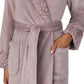 Carole Hochman Women's Silky Soft Shawl Collar Wrap Style Plush Robe