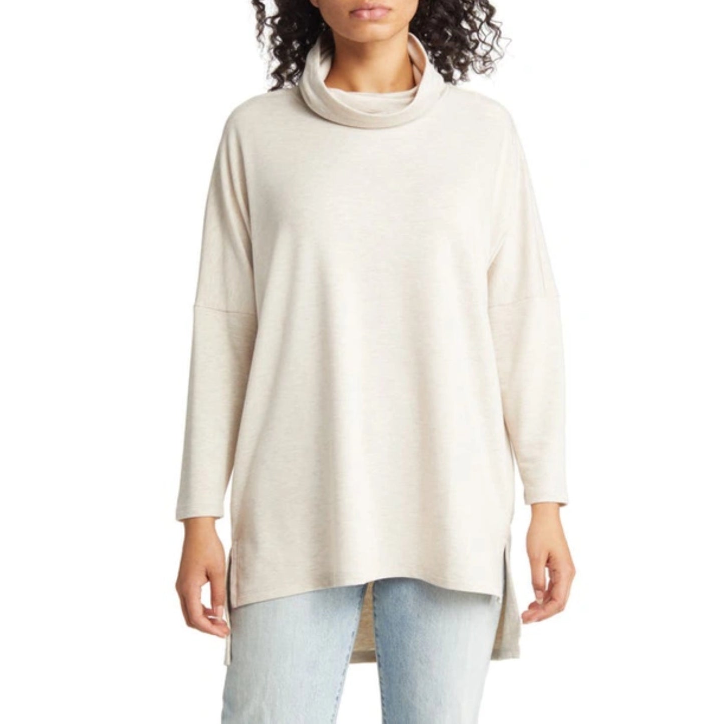Caslon Women's Cowl Neck Long Sleeve Knit Top Sweater