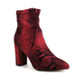 Catherine Malandrino Women's Bodem Faux Suede Block Heel Snake Print Stretch Bootie