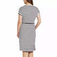 Chaps Women's Crewneck Super Soft Jersey Belted T-Shirt Mini Dress